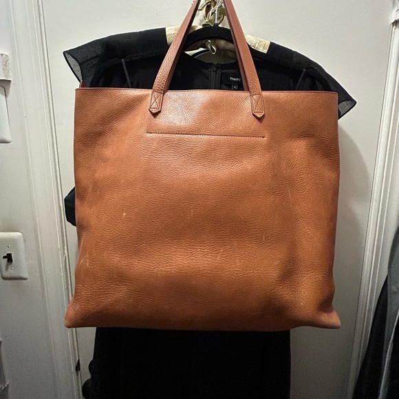 Madewell Zip-Top Transport Tote Handbag English Saddle - Picture 7 of 8